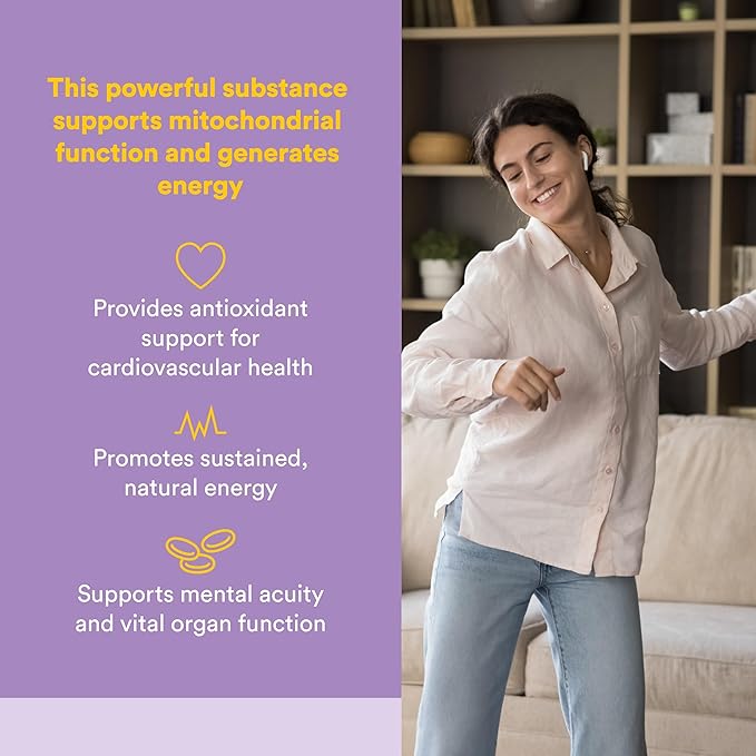 Natural Factors Ubiquinol 200 mg - Supports Heart Health & Natural Vitality - Antioxidant Support Supplement with Superior Absorption - Energy Support with Flaxseed Oil - 60 Softgels (60 Servings)