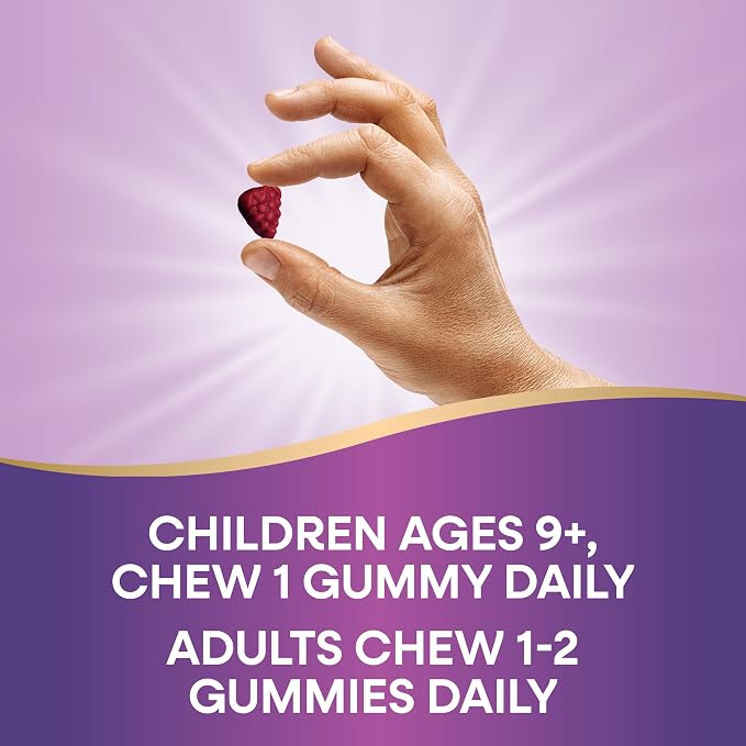 Nature's Way Zinc Gummies, Immune Support Gummy with 100% Daily Value of Zinc per 1-Gummy Serving*, Adults & Kids 9+, Gluten Free, Plant-Based Pectin, Mixed Berry Flavored, 120 Gummies (Set of 2)