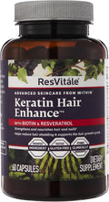 ResVitále Keratin Hair Enhance - Keratin Supplement for Hair Growth - 60 Capsules
