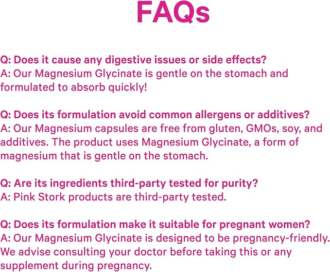 Pink Stork Magnesium Glycinate with Vitamin D - Magnesium Supplement for Women to Support Natural Calm - 2 Pack