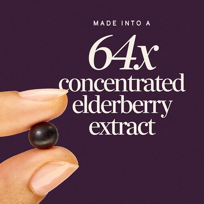 Nature's Way Sambucus Elderberry Gummies, Immune Support Gummy for Adults & Kids Ages 4+ with Black Elderberry Extract, Vitamin C, Vitamin D3, and Zinc*, 60 Gummies (Set of 3)
