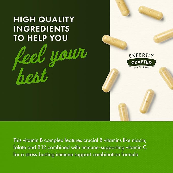 Swanson Super Stress B-Complex with Vitamin C for Stress-Prone Professionals Seeking Energy and Immune Support (100 Capsules)