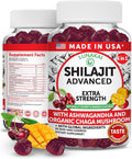 Lunakai USA Made 1200mg Pure Himalayan Shilajit Gummies for Men & Women with Ashwagandha & Chaga – Supplement for Daily Energy & Vitality Support, 60ct