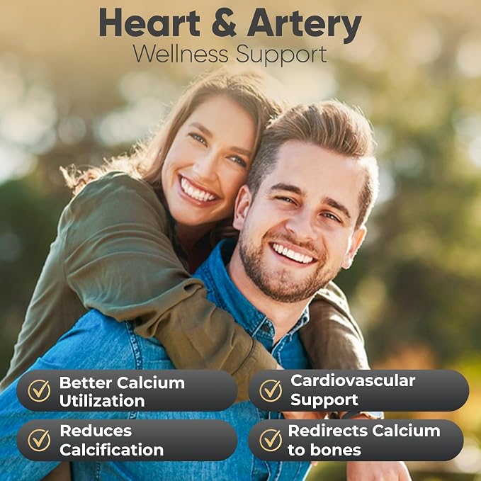 Vitamin D3 K2 Supplement 5000 IU 100 mcg MK7 – High Potency D3+K2 Capsules for Artery Health, Heart Support & Strong Bones Non-GMO Third-Party Tested d3+k2 Vitamin Supplement Artery Armor -120 Count