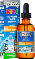 Sovereign Silver Kids Immune Support - Colloidal Silver, Bio-Active Silver Hydrosol, 10 ppm, Liquid Dropper, 2 Fl Oz, (59 mL)