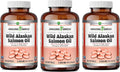 Amazing Omega Wild Alaskan Salmon Oil 2000 Mg Supplement | Softgels | Non-GMO | Gluten-Free | Made in USA (3 Pack | 180 Count)