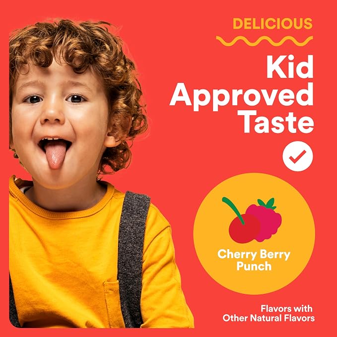 SmartyPants Kids Multivitamin Gummies, Omega 3 (DHA/EPA), Vitamins D3, C, B12, B6, Vitamin A, K & Zinc, Gluten Free, Cherry Berry Punch Flavors, 60 Count (30 Day Supply)