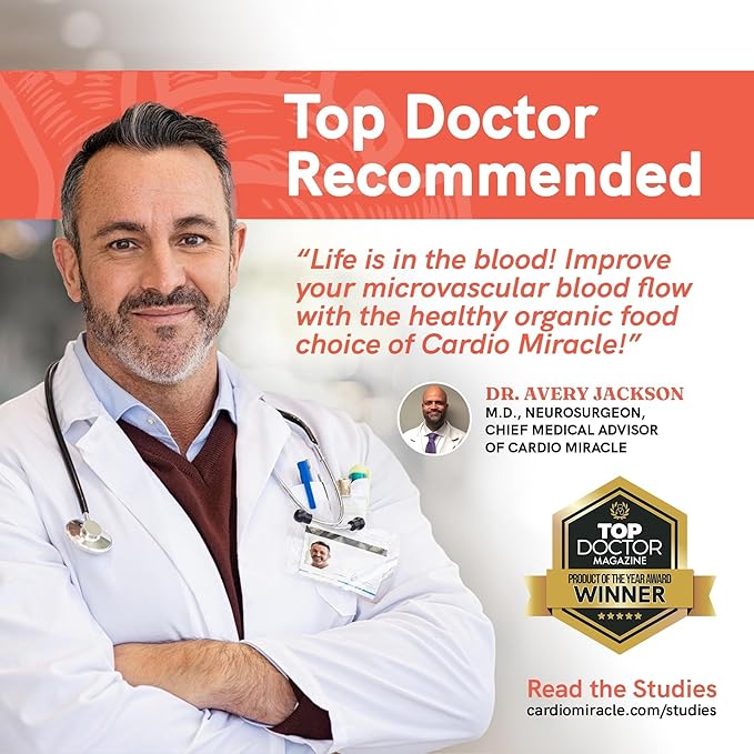 Cardio Miracle Nitric Oxide Supplement 90 Servings - Beet Root Powder with L-Arginine to Support Circulation, Blood Flow, Energy, Endurance, Stamina & Heart Health for Men and Women