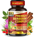 VEGATOT GlucoSavior Berberine Supplement with Ceylon Cinnamon, Bitter Melon, Gymnema - Supports Immune, Heart Health & Gastrointestinal Function (150 Count (Pack of 1))