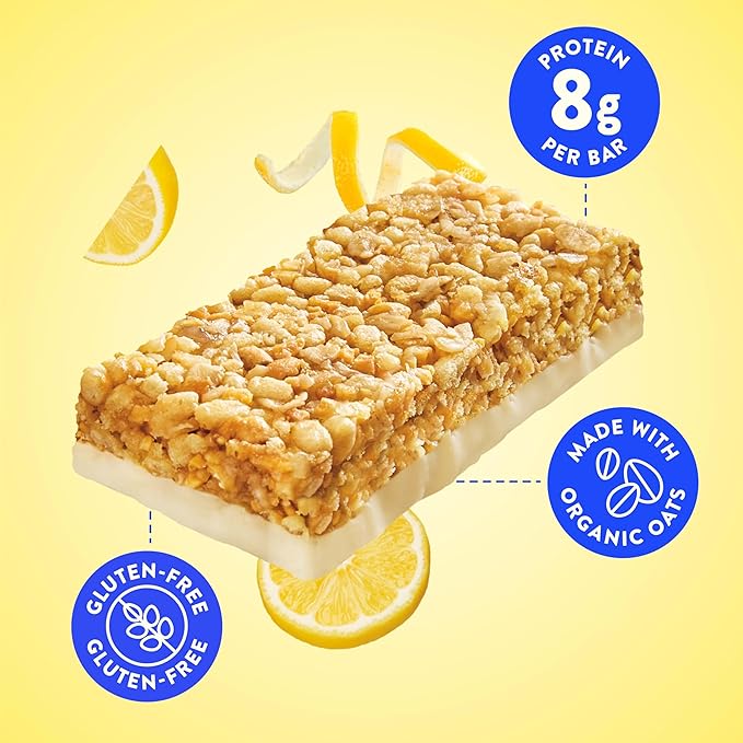 LUNA Bar - LemonZest Flavor - Gluten Free Snack Bars - Non-GMO - Protein Bars - Made with Organic Oats - Value Pack (12 Pack)