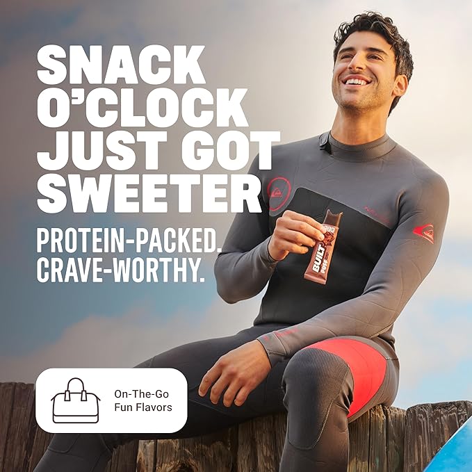 BUILT Puff Protein Bars, Brownie Batter, 17g Protein - 12 Count | Protein Snack Bar with Collagen, Calorie Conscious, Gluten Free