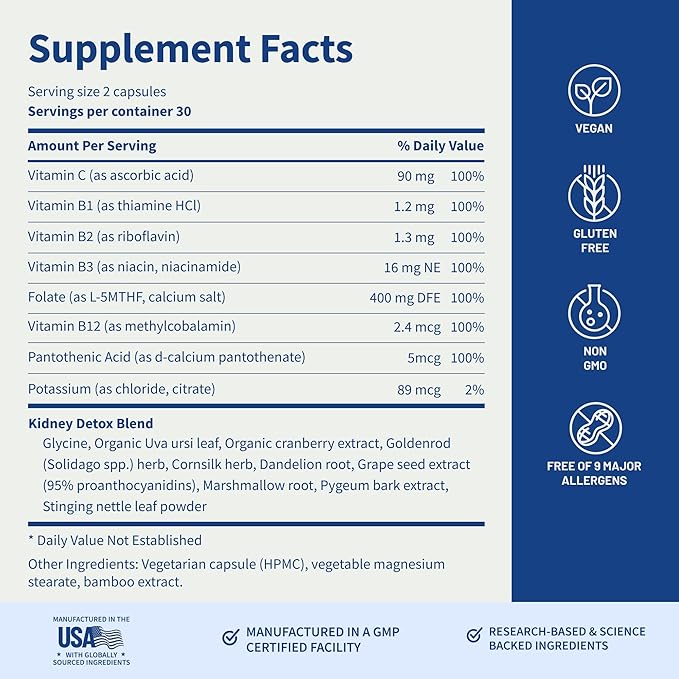 Snap Supplements Liver Health Milk Thistle Supplement + Kidney Health Cranberry Supplement Bundle, 60 Vegetarian Capsules (30-Day Supply)