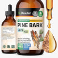 BIO KRAUTER® Pine Bark Extract for Circulatory & Antioxidant Support - Vegan French Maritime Pine Bark Herbal Supplements - Natural Antioxidants & Skin Support - 400 mg per Serving, 4 Fl. Oz.