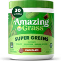 Amazing Grass Greens Blend Superfood: Super Greens Powder Smoothie Mix with Organic Spirulina, Chlorella, Beet Root Powder, Digestive Enzymes & Probiotics, Chocolate, 30 Servings (Packaging May Vary)