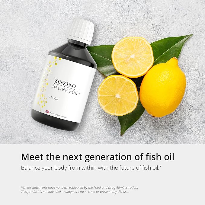 Zinzino BalanceOil+ - Omega Balance Supplement with Wild-Caught Fish Oil, Olive Oil, Omega-3 & Vitamin D3 - Supports Heart Health & Well-Being - 300ml