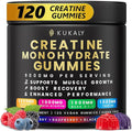 KUKALY Creatine Monohydrate Gummies for Men & Women, 9000MG Creatine Gummies Sugar Free - Mixed Flavored with L-Taurine, BCAA 2:1, B12 B6 for Boost Strength, Focus & Endurance, Vegan, Non-GMO, 120pcs