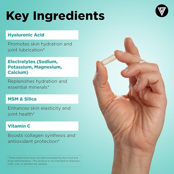 Vital Vitamins Vegan Collagen Booster 60 ct + Hyaluronic Acid Hydration Complex 60 ct