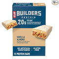 CLIF BUILDERS Protein Bars - Vanilla Almond Flavor - 20g Plant Based Protein - Gluten Free - Non-GMO - Low Glycemic - No Artificial Sweeteners - 2.4 oz. (Pack of 144)