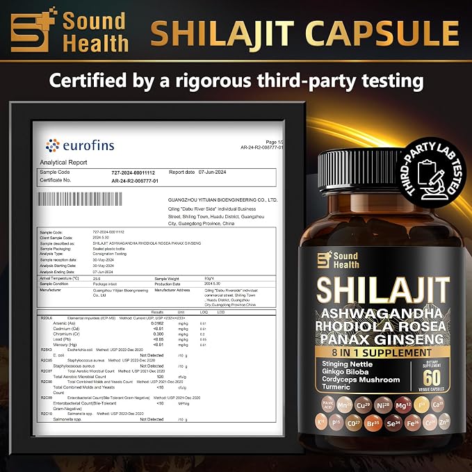 Irish Sea Moss & Shilajit Bundle for Natural Energy, Sleep Support & Hair Growth, Made with Black Seed Oil, Ashwagandha, Ginger, Rhodiola Rosea, Vitamins C & D, for Man & Women, All-in-1 Supplement
