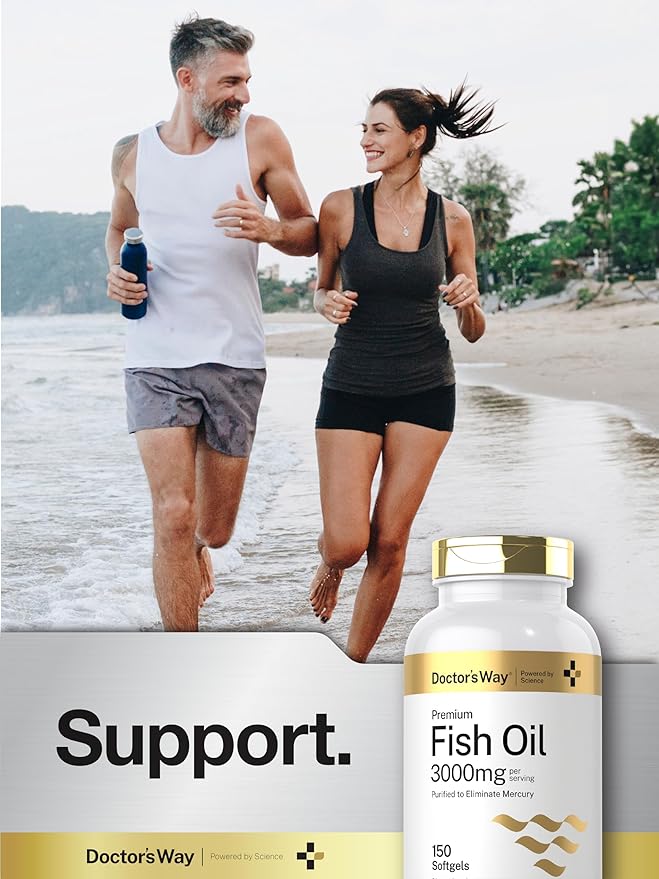 Doctor's Way Fish Oil 3000mg | 150 Softgels | Omega-3 with EPA and DHA | Non-GMO, Gluten Free Supplement