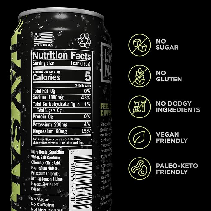 LMNT Sparkling Electrolyte Drink - Citrus Salt | 12-Count