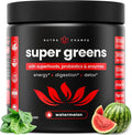 NutraChamps Super Greens Powder Premium Superfood | 20+ Organic Green Veggie Whole Foods | Alfalfa, Spirulina, Chlorella & More | Antioxidant, Digestive Enzyme & Probiotic Blends | Watermelon