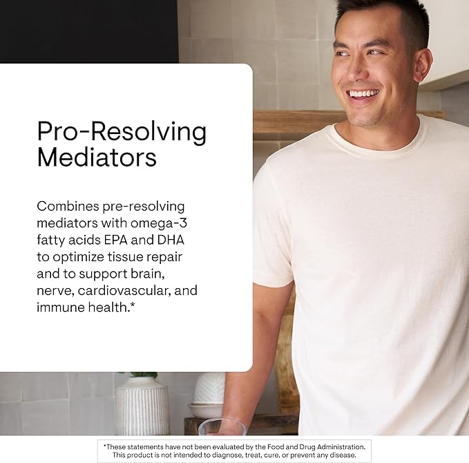THORNE - Pro-Resolving Mediators - Combines Pre-Resolving Mediators with EPA & DHA - Supports Tissue Repair & Brain, Nerve, Cardiovascular & Immune Health* - Third-Party Certified - 60 Softgels