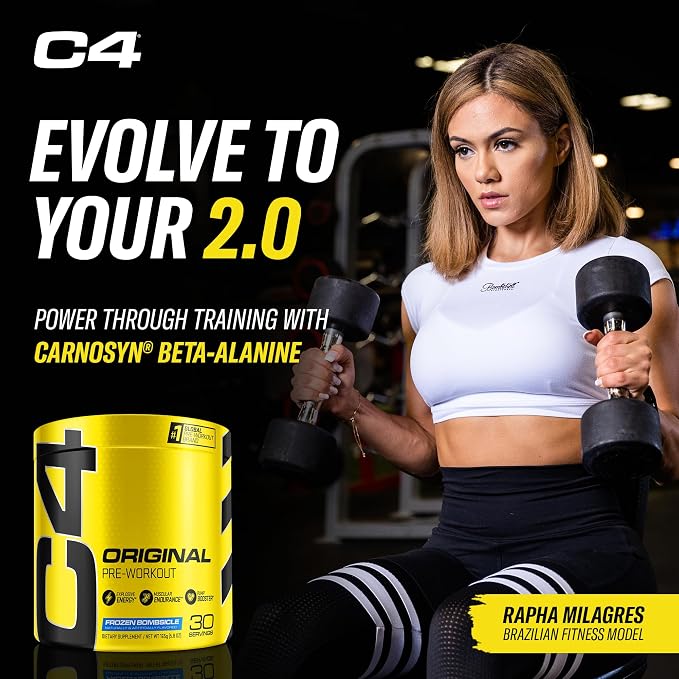 C4 Original Pre-Workout Powder For Endurance, Focus & Performance with 150mg Caffeine, Beta-Alanine, Creatine, Sugar Free Pre-Workout for Men & Women, 30 Servings, Frozen Bombsicle