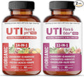 UTI Flora & Odor Pro+ & UTI Yeast & pH Pro+ | Pack of 2 | Vaginal Probiotics for Feminine Hydration & Freshness Support | Third-party Tested, cGMP Facility, Vegan, Non-GMO, Gluten-Free | 60+60 Caps