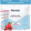 Nectar Hydration Packets - Electrolytes Powder Packets - No Sugar or Calories - Organic Fruit Liquid Daily IV Electrolytes Powder for Dehydration Relief and Rehydration (Cherry Pom 18 Pack)