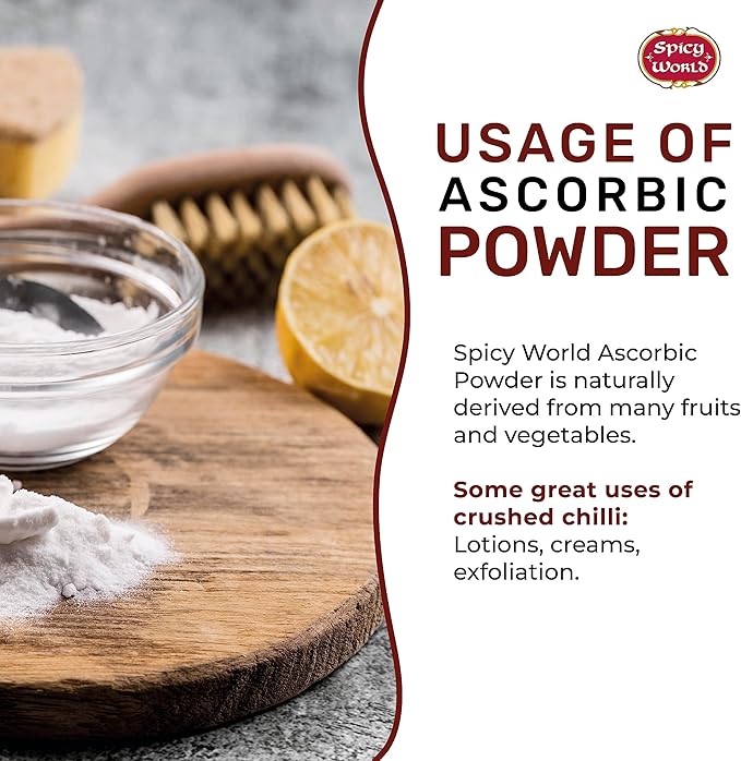 Spicy World Ascorbic Acid Vitamin C Powder 5 LB - Pure VIT C Powder, USP Bulk