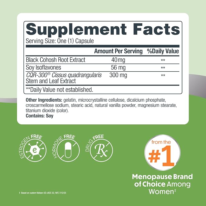 Estroven Weight Management for Menopause Relief - 30 Ct. - Clinically Proven Ingredients Help Manage Weight, Provide Night Sweats & Hot Flash Relief* Drug-Free & Gluten-Free Caplets