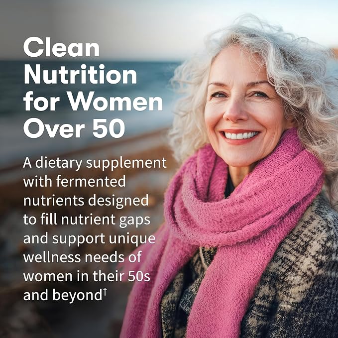Garden of Life Vitamin Code Multivitamin for Women 50 & Over, 240 Capsules, for Women 50 Plus with B Vitamins, Vitamins A, C, D3, E & K, CoQ10, Probiotics & Enzymes