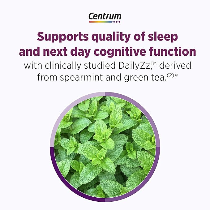 Centrum Restful Sleep Menopause Support Tablets, Supplement with Clinically Studied DailyZz and geniVida, 28 Count (Pack of 2)