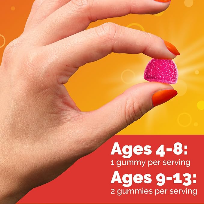 Emergen-C Kidz Daily Immune Support Dietary Supplements, Flavored Gummies with Vitamin C and B Vitamins for Immune Support, Berry Bash Flavored Gummies - 44 Count