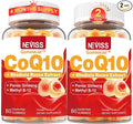 Ultra Absorption CoQ10 Gummies 200mg/400mg, w/ Methyl B12 1000mcg, B6, Rhodiola Rosea & Panax Ginseng, Sugar Free CoQ10 Supplement for Energy Boost, Hear-t Health, Antioxidant & Brain Support, 2 Pack