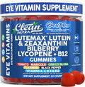 Clean Nutra Lutein and Zeaxanthin Eye Vitamins Gummies + Bilberry for Eyes Vision Support Ginkgo Biloba Marigold, Vitamin B12 Flaxseed Black Pepper CoQ10 Vitamin A l 60 Count B OcuFlow