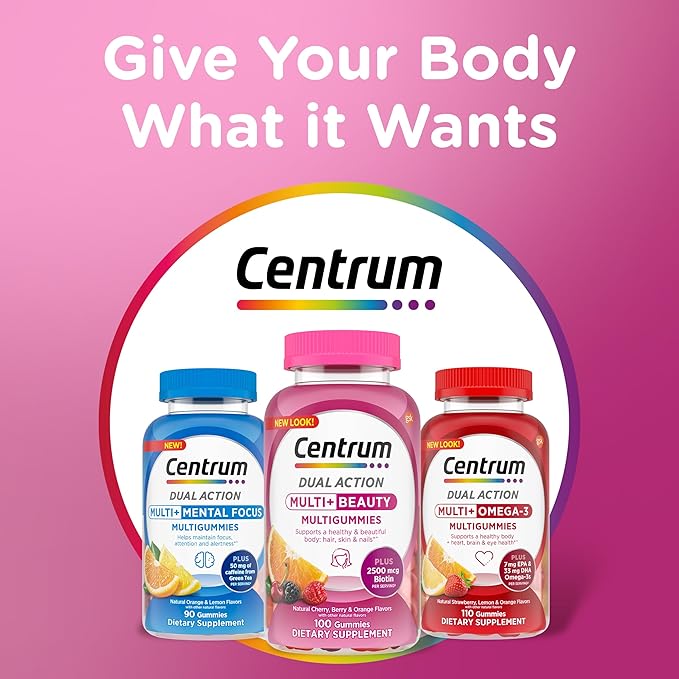 Centrum Multivitamin Gummy, 100 Count (Pack of 1)