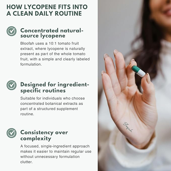 500mg Lycopene Supplement Tomato Extract 10:1 Capsules - 120 Count | 100% Pure, Non-GMO & Gluten Free Formula | Natural Carotenoid Supplement for Health and Wellness Support