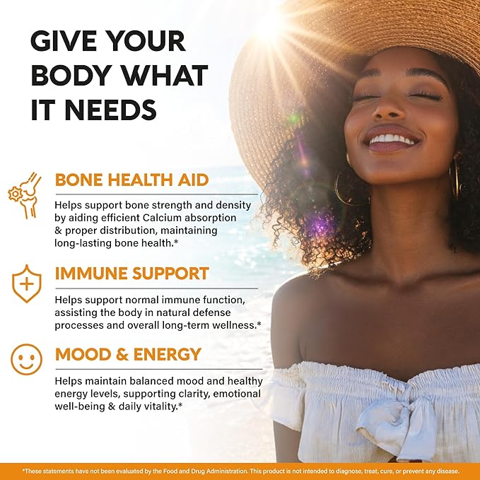Vitamin D3 K2 - Vitamin D3 10000 iu & K2 120 mcg - Immune & Mood Support, for Bone & Teeth Health - with Zinc, Vitamin C & B12 - Highly Bioavailable - For Men & Women - Made in USA, 120 Softgels