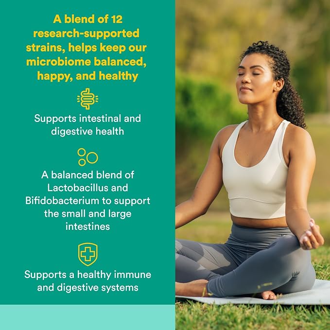 Natural Factors Ultimate Probiotic 12/12 Formula - Digestive Health Support Supplement with Probiotics - Immunity & Gut Health Support Supplement - 60 Vegetarian Capsules (60 Servings)