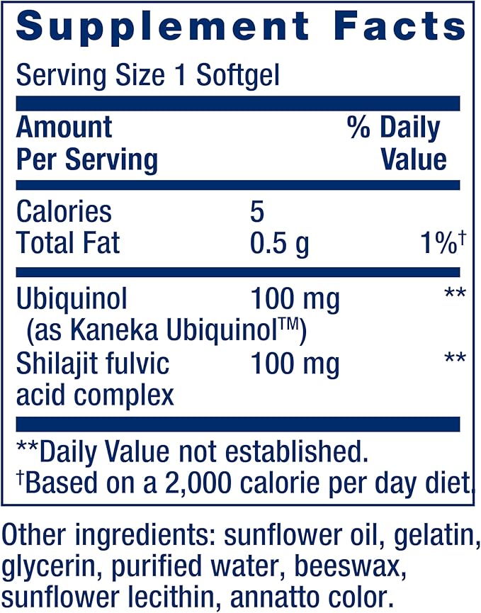 Life Extension Super Ubiquinol CoQ10 with Enhanced Mitochondrial Support, Potent Heart Health & Cellular Energy Production Support, Ultra-absorbable, Gluten-Free, Non-GMO, 100 mg, 60 softgels