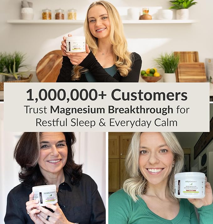 BIOptimizers Magnesium Breakthrough Drink - 8 Forms of Magnesium, Electrolytes, Sleep Health, Stress, Muscle Recovery, Heart Support | Glycinate, Citrate, Malate - Unflavored