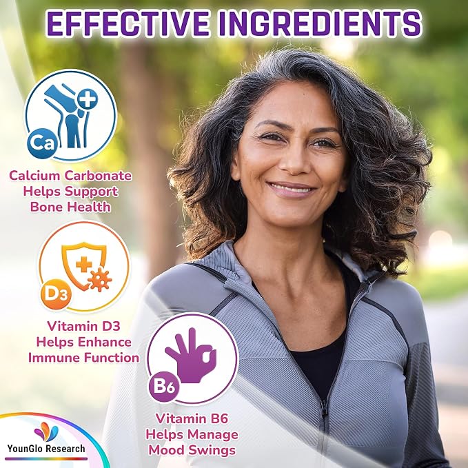 Menopause Supplement - 120 Vegan Caplets - Menopause & Perimenopause Relief Support - Food and Dietary Vitamins - Multivitamin for Women