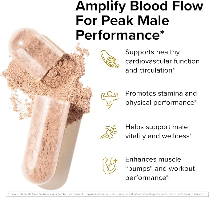 InnoSupps Nitro Wood Magnum – Nitric Oxide Booster for Men – Supports Blood Flow, Circulation & Male Performance – Stamina, Endurance & Size Support – 60 Veg Capsules