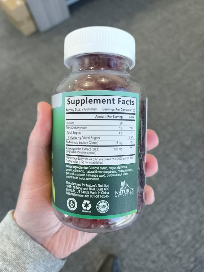 Ashwagandha Gummies - Advanced Ashwagandha Gummy Formula for Daily Use - Natural Antioxidant Support & Brain Health Support - Natural Calm, Relaxation, & Immune Support - Berry Flavor - 120 Gummies