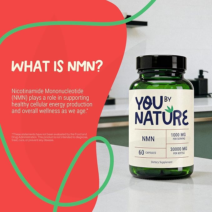 Nicotinamide Mononucleotide NMN 1000 mg - High Strength Formula - Adult Daily Supplement (60 Capsules, 30 Servings)