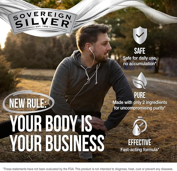 Sovereign Silver Bioactive Silver Hydrosol 10 PPM Fine Mist Spray, 1 Ounce