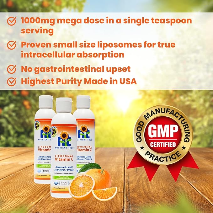 Liposomal Vitamin C | Alcohol Free | Non-Soy | Non-GMO | Made in USA