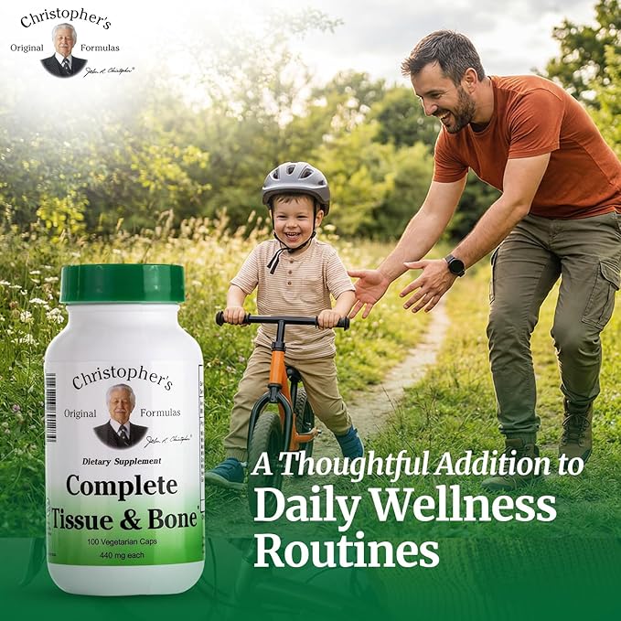 Christopher's Original Formulas Complete Tissue & Bone Formula – 100 VCaps | Herbal Support for Bones & Connective Tissue - Pack of 4